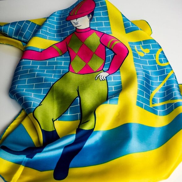 Silk Bandana | Silk Scarf Club 21 XXVI | Vintage Hollywood Style | 1920s Art Dec - Picture 7 of 11